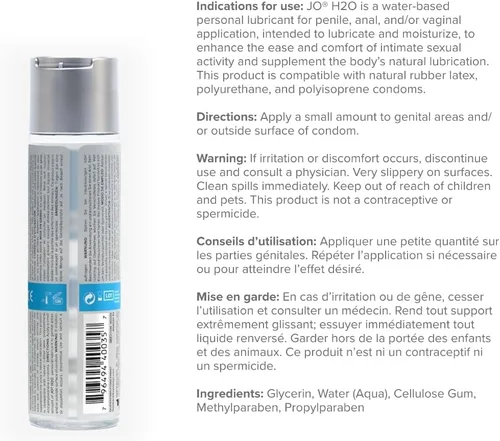 Vista 2 de JO Lubricante original a base de agua – Lubricante personal para sexo, lubricación vaginal y uso de juguetes – Tamaño de viaje 4 fl oz
