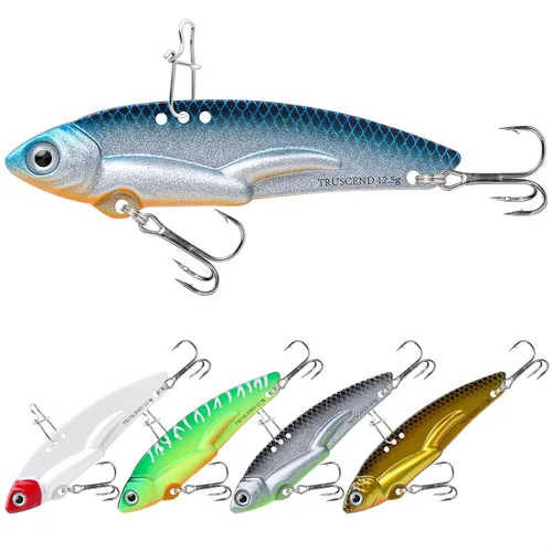 Vista 18 de TRUSCEND Vibespinner Easy Catch Fishing Lures with BKK Hooks, Dual-Blade Spinner Baits with Double Water Disturbance and Reflective for More Bites