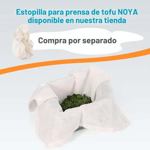 Vista 8 de NOYA Prensa de Tofu Ajustable - Prensa de Tofu Vegana para Acelerar la Eliminación del Agua del Tofu Sedoso, Firme y Extra Firme en 10-30 Minutos