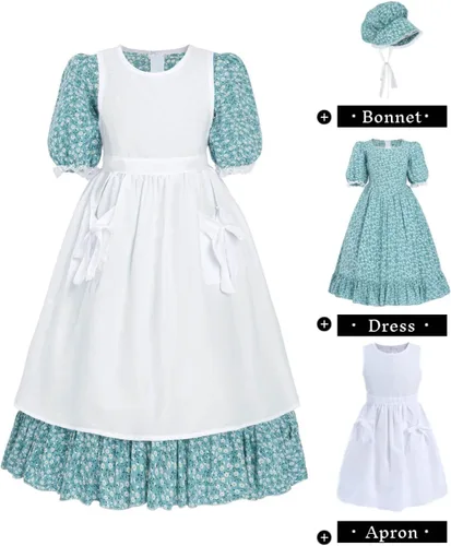 Vista 12 de Nuoqi - Vestidos de pionera para niñas, disfraz colonial