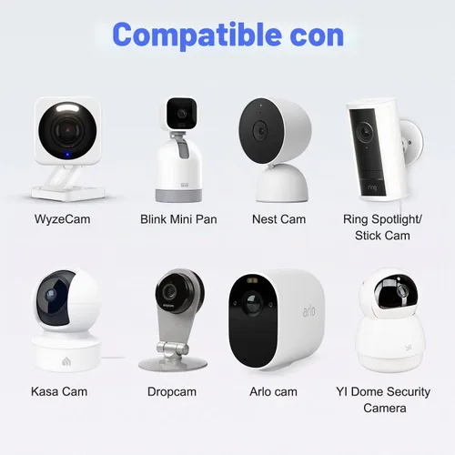 Vista 2 de Adaptador de corriente USB para exteriores de 5 V 2 A, compatible con WyzeCam, Blink Mini Pan, Nest Cam, Ring Spotlight/Stick Cam, Kasa Cam, Nest