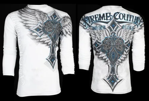 Vista 5 de Xtreme Couture by Affliction - Camiseta de manga larga para hombre Last Blow