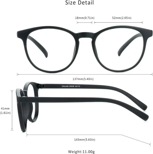 Vista 7 de LifeArt - Lentes con bloqueo de luz azul para leer en la computadora.