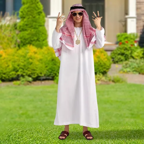 Vista 3 de Disfraz de Sheikh para hombre, accesorios de cosplay 56 (L)