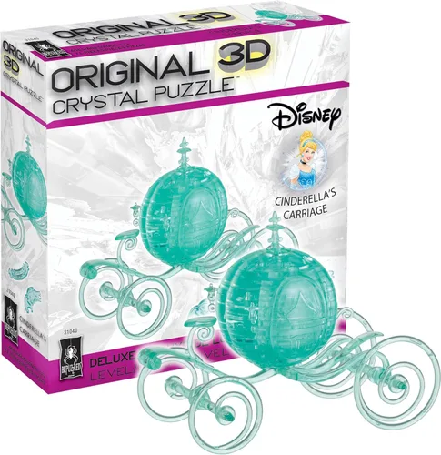 Vista 15 de Disney - Rompecabezas 3D de cristal de Cenicienta Carriage de lujo, rompecabezas de cerebro, a partir de 12 años