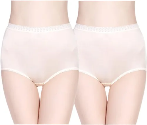 Vista 14 de Forever Angel - Calzones de tiro alto para mujer, 100% seda