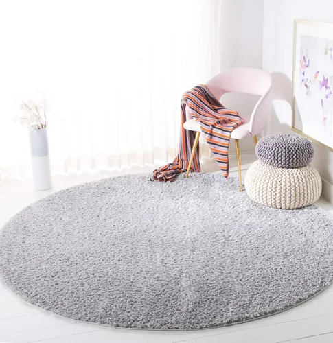 Vista 19 de SAFAVIEH Colección August Shag - Alfombra de área de 6 x 9 pies, color lila, diseño sólido, no desprende pelusa y de fácil cuidado, grosor de 1.2