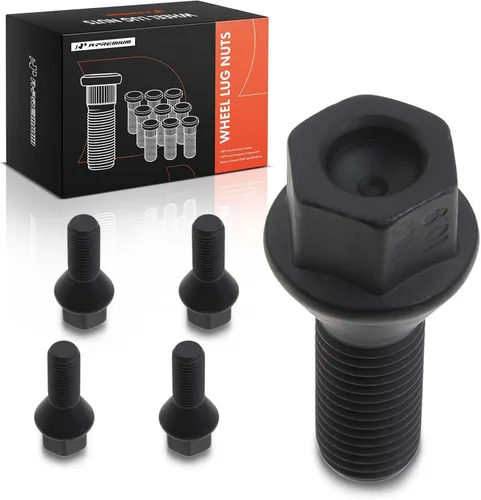 Vista 9 de A-Premium Reemplazo de pernos de rueda compatible con BMW Juego de 5 unidades para E81, E87, E88, E82, E21, E30, E36, E46, E90, E93, E92, E91