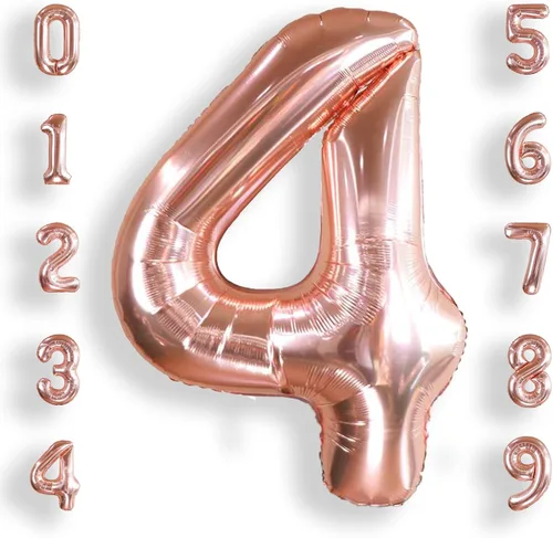 Vista 54 de AULE Globos grandes de 40 pulgadas con números 0 azules, globos grandes de números de aluminio, decoraciones de fiesta de cumpleaños de helio