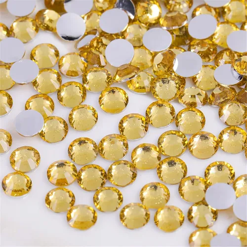 Vista 10 de 3000 unidades de diamantes de imitación termoadhesivos SS6 de 2mm con parte posterior plana, gemas de cristal de vidrio transparente redondas