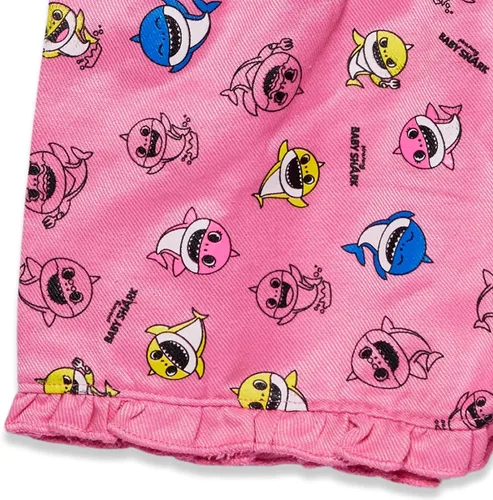 Vista 7 de Pinkfong Conjunto de camiseta y pantalones cortos para niñas de Baby Shark