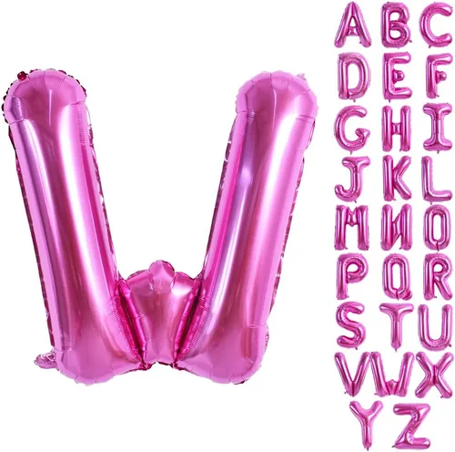 Vista 16 de TONIFUL Globos grandes de 40 pulgadas de color rojo rosa con letras B, globos gigantes de letras del alfabeto, globos grandes de Mylar