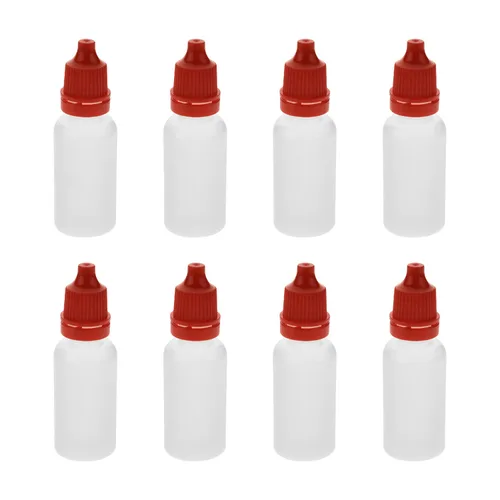Vista 10 de Othmro Botellas cuentagotas de plástico de ojo de laboratorio de polietileno de 0.2 onzas, 10 piezas, gotero líquido exprimible de 0.2 fl oz boca
