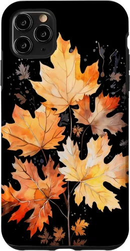 Vista 13 de iPhone 16 Autumn Leaves Watercolor Art Fall Season Thanksgiving Case