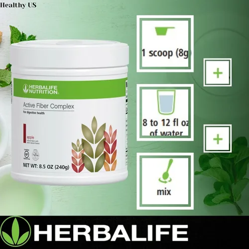 Vista 4 de Herbalife Complejo de fibra activa sabor manzana (7.4 oz 7.41 oz)