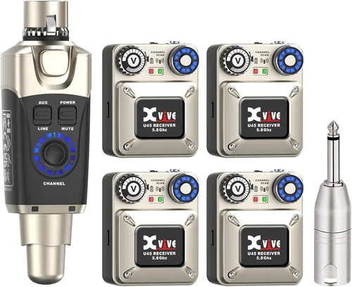 Vista 13 de Sistema de monitorización intrauditivo inalámbrico Xvive U45 con transmisor y receptor de 5.8GHz