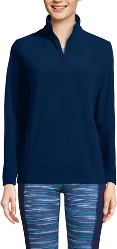 Vista 7 de Lands' End - Sudadera de vellón con cremallera de un cuarto, para todo tipo de clima Camello claro/marrón jengibre rico