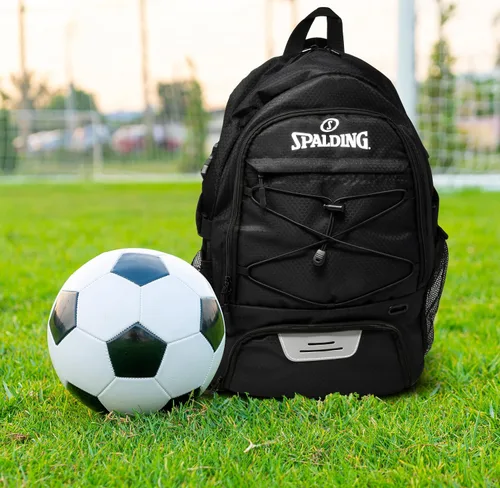 Vista 7 de Mochila de Fútbol Spalding, Bolsa Deportiva con Compartimento para Balones y Zapatos, Uso para Bolsas de Atletismo, Balón Deportivo de Baloncesto