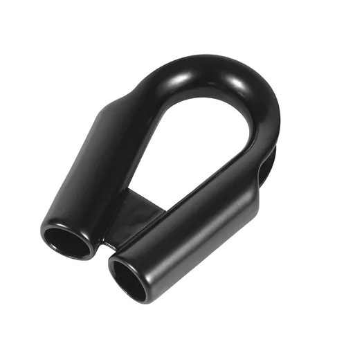 Vista 3 de Paquete de 2 dedales de cable de acero inoxidable con refuerzo (negro, 3/8 pulgadas)