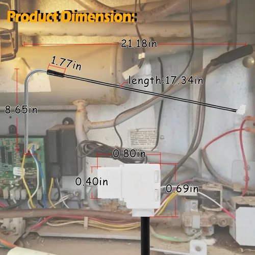 Vista 7 de 3850644422 Elemento calefactor compatible con refrigerador Dometic (325W 120Vac) y refrigerador Modelo Dometic
