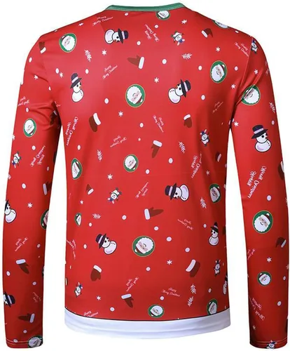 Vista 4 de 3D Funny Graphic Printed Pullover for Men Novelty Long Sleeve Sweatshirt Casual Slim Fit Shirts Blouse Gifts Tops