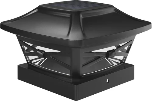 Vista 12 de Davinci Lighting Renaissance Luces Solares para Tapas de Postes Exteriores - Incluye Bases para Postes 4x4 5x5 6x6 - Luz LED Brillante - Blanco