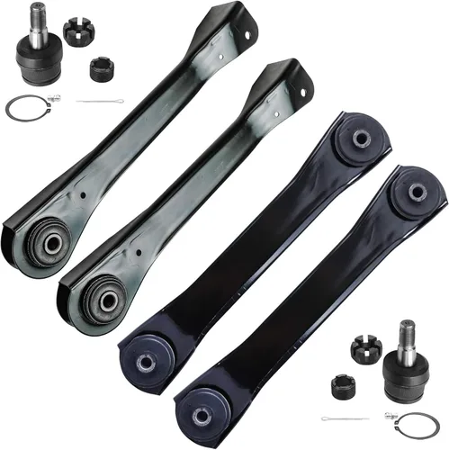 Vista 160 de Detroit Axle - Kit de extremo delantero para Chrysler 300 Dodge Charger 2011-2023 Challenger, 2 Lower Rearward Control Arms 2 Outer Tie Rods 2
