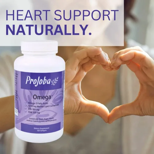 Vista 3 de Youngevity Projoba Omega - 1000 mg Omega-3 - Alta Potencia - 180 EPA y 120 DHA para promover la salud cerebral y cardíaca -120 cápsulas blandas