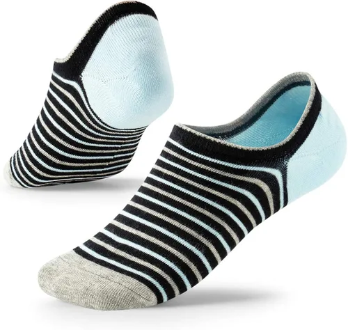 Vista 3 de SEESILY Calcetines invisibles para hombres y mujeres, corte bajo con agarre antideslizante, calcetines invisibles para zapatos Oxford, talla 7-12, 5