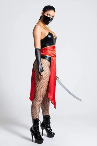 Vista 3 de Yandy Exclusivo disfraz de ninja guerrero para cosplay de asesino místico