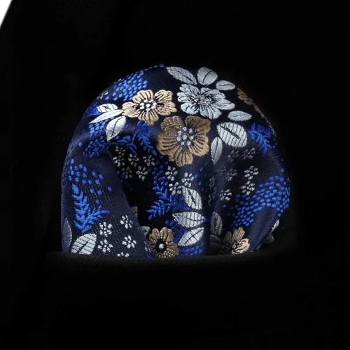 Vista 66 de Corbatas florales tejidas clásicas para hombre, corbata cuadrada de bolsillo, corbatas formales para hombres, boda con pañuelo