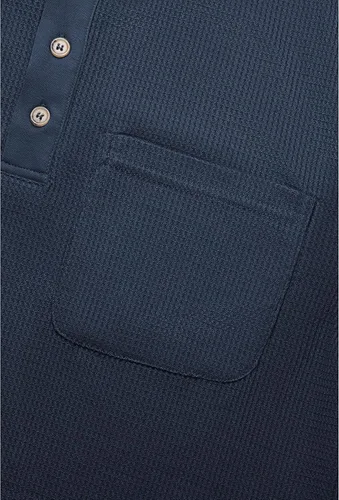 Vista 5 de GEEK LIGHTING Camisa Henley de manga larga para hombre casual con botones básica ajuste regular cuello