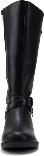 Vista 3 de Soda "BIO-II" Botas de equitación altas para niñosniñasniños de tacón bajo a la moda