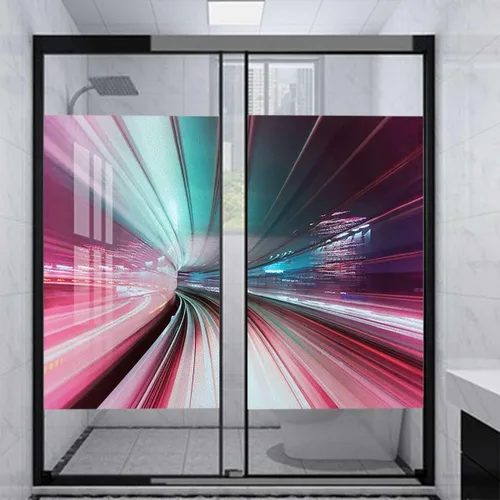 Vista 15 de Película de vinilo morado para ventana, cubierta estática para ventana de puerta, calcomanías tintadas para ventana, privacidad esmerilada