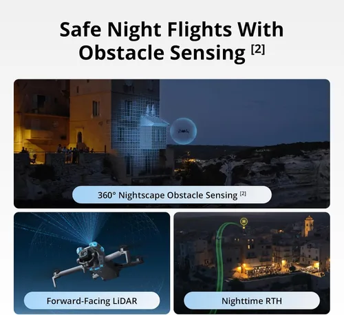 Vista 4 de DJI Mini 5 Pro, dron ultraligero y plegable con cámara, CMOS de 1 pulgada, detección omnidireccional de obstáculos, ActiveTrack 360°, rotación