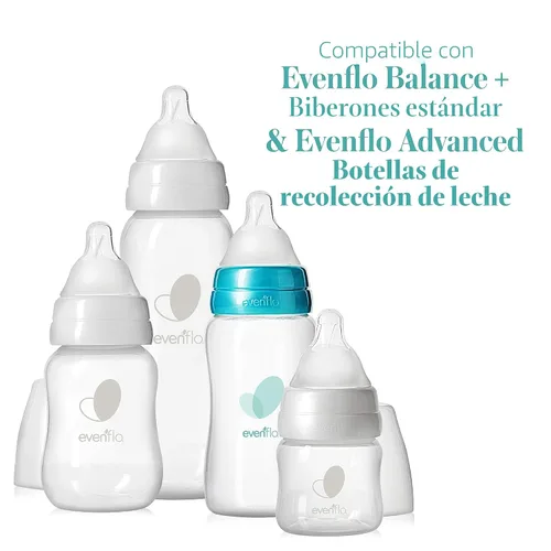 Vista 4 de Evenflo Balance Plus - Tetinas de cuello estándar para usar con botellas de cuello estándar Evenflo Balance Plus, flujo medio para 3 meses