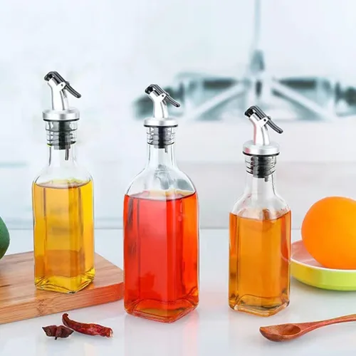 Vista 5 de Accguan Dispensador de aceite, dispensador de aceite de oliva a prueba de fugas de 6 onzas, juego con adhesivo y bolígrafo, adecuado para almacenar
