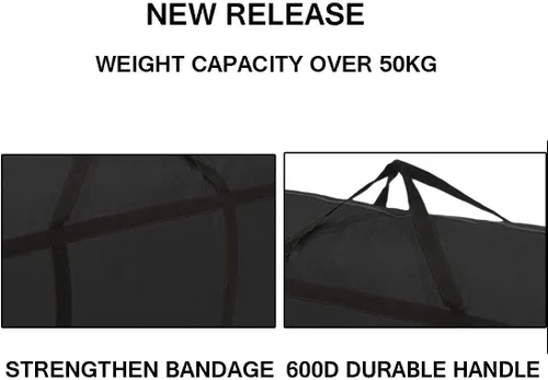 Vista 4 de LassZone 180 bolsas de almacenamiento grandes para mudanzas, bolsas de viaje impermeables con asas de cremallera, organizador de tela Oxford gruesa