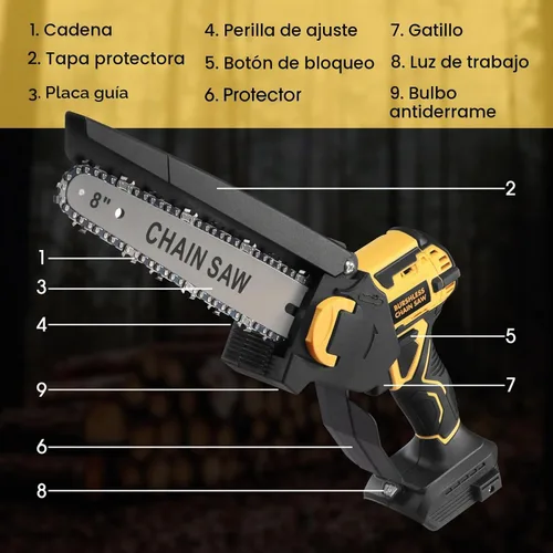 Vista 7 de Motosierra para batería Dewalt 20V MAX (batería no incluida)