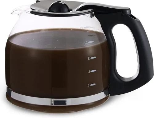 Vista 5 de Jarra de repuesto de vidrio de 12 tazas para Mr. Coffee modelo #SK12, SK13, EHX23, JWX31, SJX23, SJX39 (negro, reemplaza PLD12-RB)