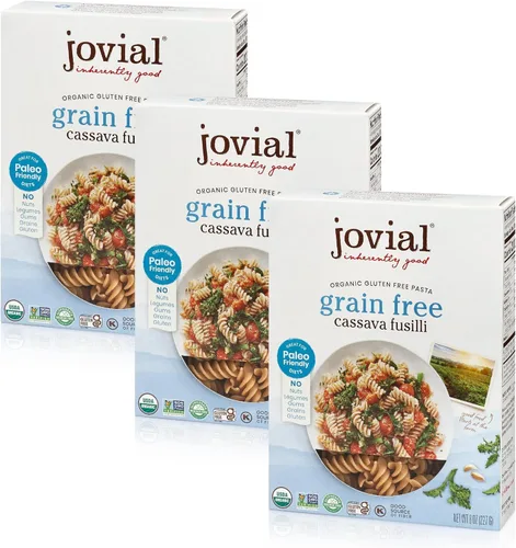 Vista 7 de Jovial Fusilli de yuca sin granos Pasta de yuca Pasta paleo Sin granos Certificado sin gluten Pasta 100% orgánica Certificado orgánico