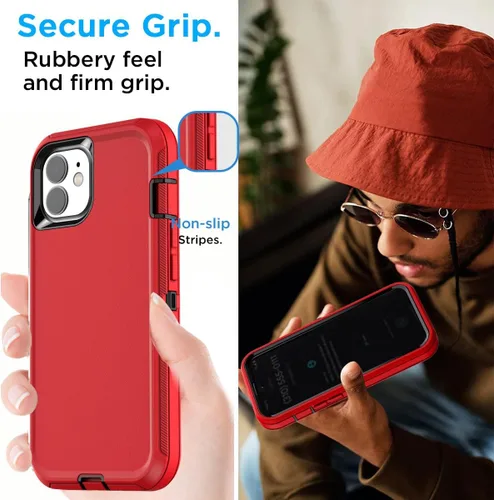 Vista 5 de AICase Funda para iPhone 11 con Clip para Cinturón, Protección Resistente contra Caídas de Servicio Pesado, Cubierta de Teléfono Protectora Duradera