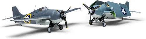 Vista 5 de Airfix Kit de avión modelo de regalo – A02070A F4F-4 Wildcat, kits de modelo de avión de plástico para adultos y niños mayores de 14 años, nivel
