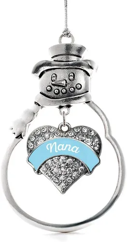 Vista 71 de Inspired Silver - Big Sis - Adorno de Navidad plateado - Adorno de árbol de Navidad con dije de corazón con circonita cúbica - Decoración colgante