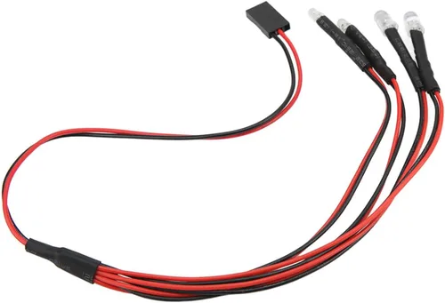 Vista 6 de Luces LED del coche de RC, simulación 5-9V 2 blanco 2 rojo RC camión luces LED atractivas para Axial Scx24