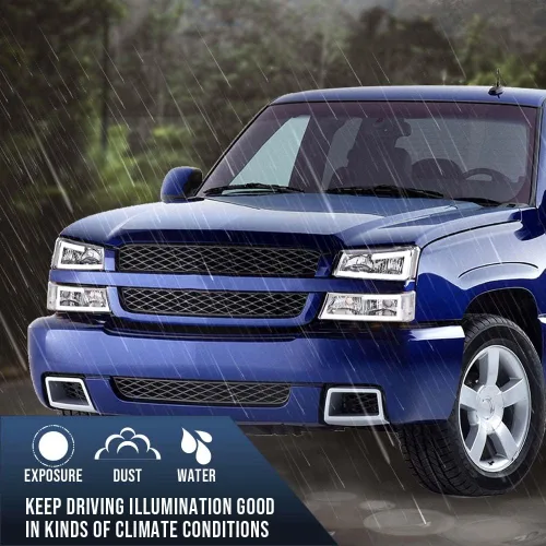Vista 9 de G-PLUS Conjunto de faros LED, compatibles con Chevy Avalanche Silverado 1500 2500 3500 y HD 2003, 2004, 2005, 2006, faros delanteros