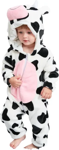 Vista 10 de Dream cosplay - Disfraz unisex para bebé, de franela animal para Halloween, ropa para el hogar Pato