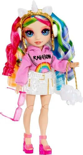 Vista 9 de RAINBOW HIGH Creative Crystals Amaya - Muñeca modelo arcoíris de 11.0 in con accesorio de cristal, kit de bricolaje, anillo para ti, juego