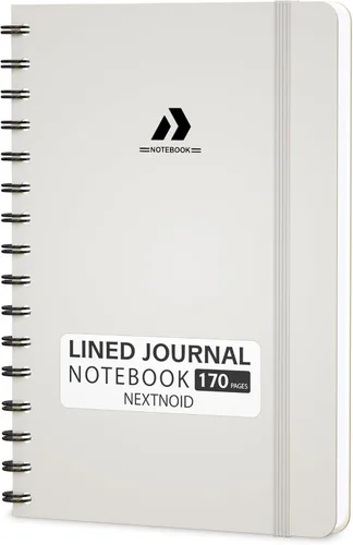 Vista 8 de Nextnoid Cuaderno de espiral forrado para mujeres y hombres, tamaño A5 (5.8 x 8.3 pulgadas), 170 páginas, cuadernos de tapa dura para trabajo y toma