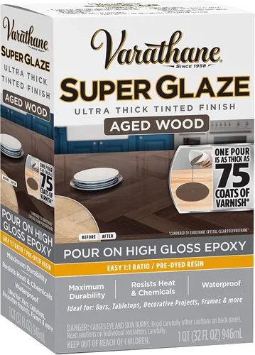 Vista 3 de Varathane Super Glaze - Epoxi de madera envejecida de alto brillo Aged Wood